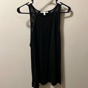 Express Black Tank Top with Mesh Size L
